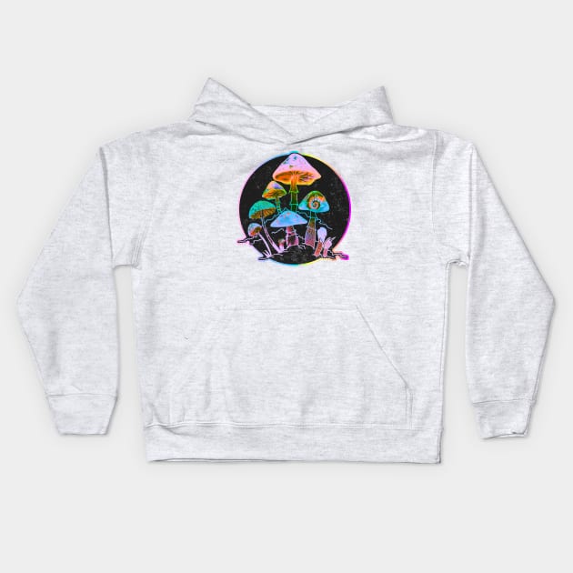 Garden of Shrooms 2020 Kids Hoodie by visionarysea